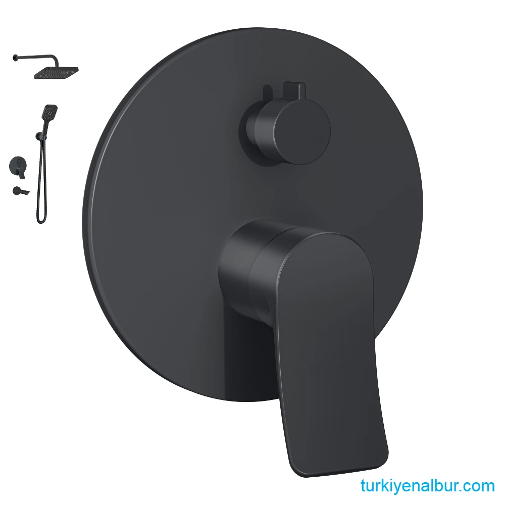 valtemo-valero-vs-4414-mat-siyah-ankastre-dus-seti-yonlendiricisi Valtemo VS-4414 Mat Siyah Ankastre Duş Seti Yönlendiricisi