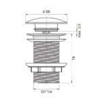 valtemo-vm-903-bas-cek-sifon-gold-sari-pop-up-siphons