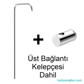 Valtemo VS-460 Krom Tepe Duş Seti Profil Borusu