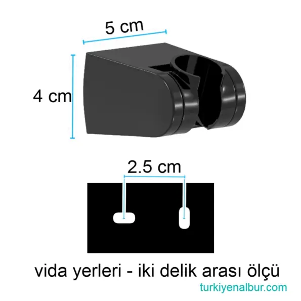 Valtemo VS-104 Duş Mafsalı Ölçüsü Boyutları
