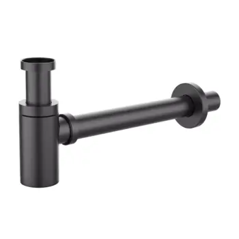 Valtemo VM-924 Mat Siyah Pirinç Lavabo Sifonu (Havza - Şişe)