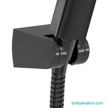 Valtemo VS 107 Mat Siyah Duş Mafsalı Duvara Sabitlemeli