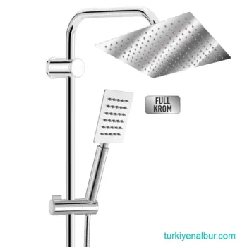 Paslanmaz, Pirinç, Krom Kaplama Metal Duş Seti - Dushlux DC-0120