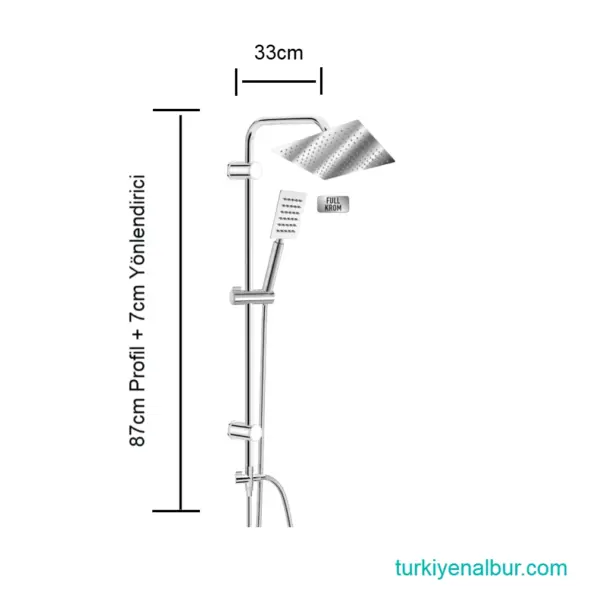 Robot Duş Seti Ölçüsü, Boyutu Dushlux DC0120