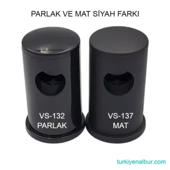 Parlak Siyah ve Mat Siyah Farkı, Duş Seti Boru Kelepçesi - Valtemo VS132