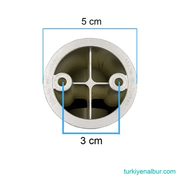 Valtemo VS-134 Duş Seti Boru Bağlantı Parçası Vida Yerleri Mesafesi, Ölçüsü ve Boyutları