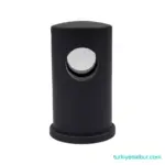 Valtemo VS-137 Delikli Mat Siyah Tepe Duş Seti Borusu Duvar Sabitleme Kelepçesi