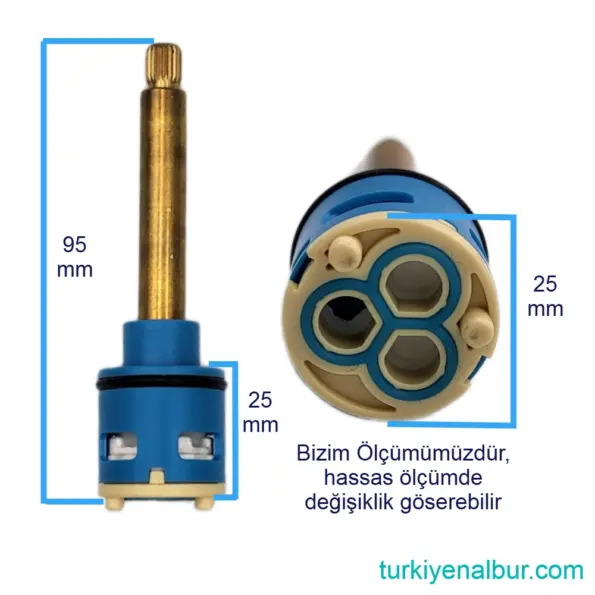 Valtemo VS 347 Yönlendirici Kartuşu Ölçüsü Boyutu