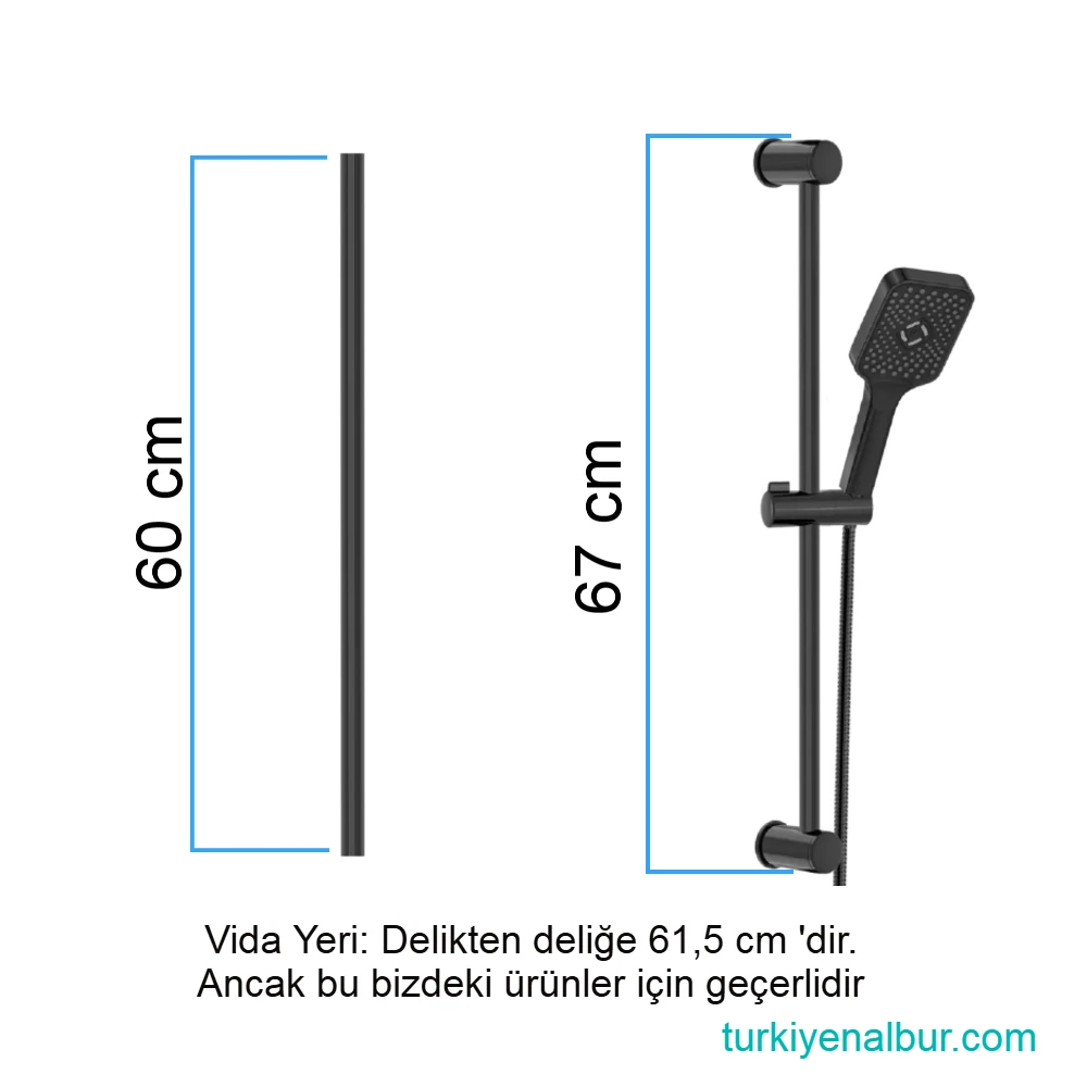 valtemo-vs-450-paslanmaz-siyah-dus-seti-borusu-olculeri-boyutu Valtemo VS-450 Paslanmaz Siyah Duş Seti Borusu Ölçüleri, Boyutu