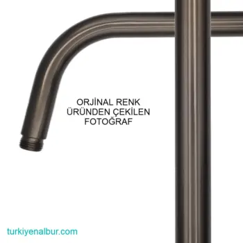 Antrasit Duş Seti Borusu - Orjinal Ürün Fotoğrafı - Valtemo VS-467