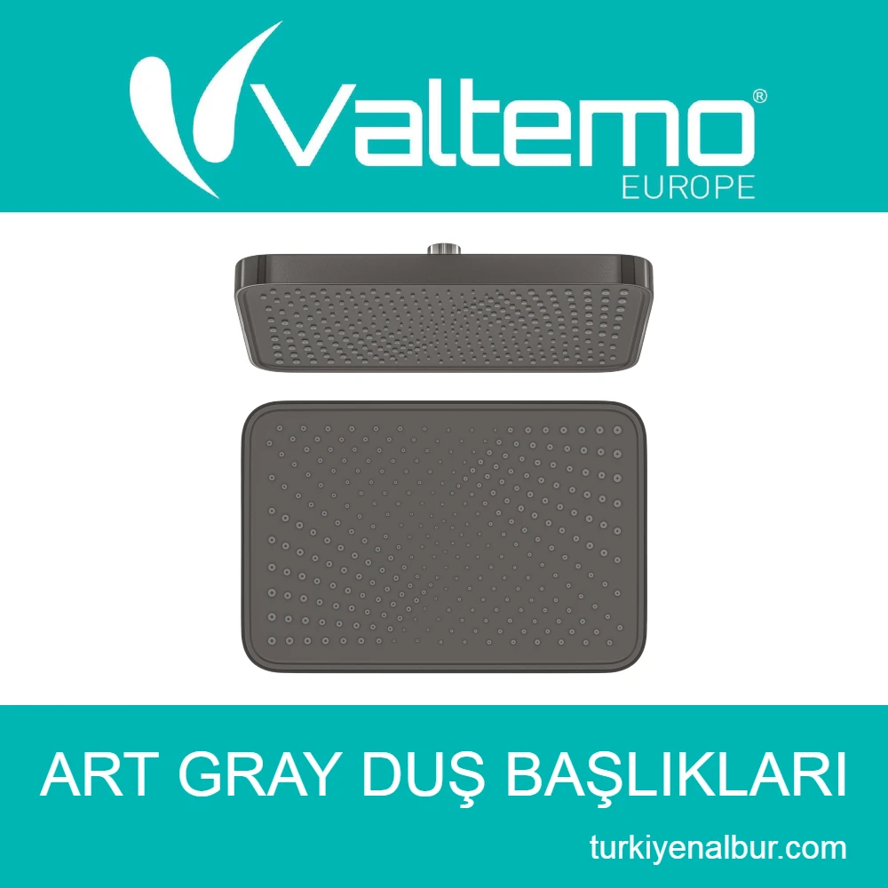 Valtemo Art Gray Duş Başlıkları