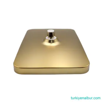 Fırçalanmış Altın Tepe Duş Seti Başlığı - Valtemo VS-9982 - turkiyenalbur.com