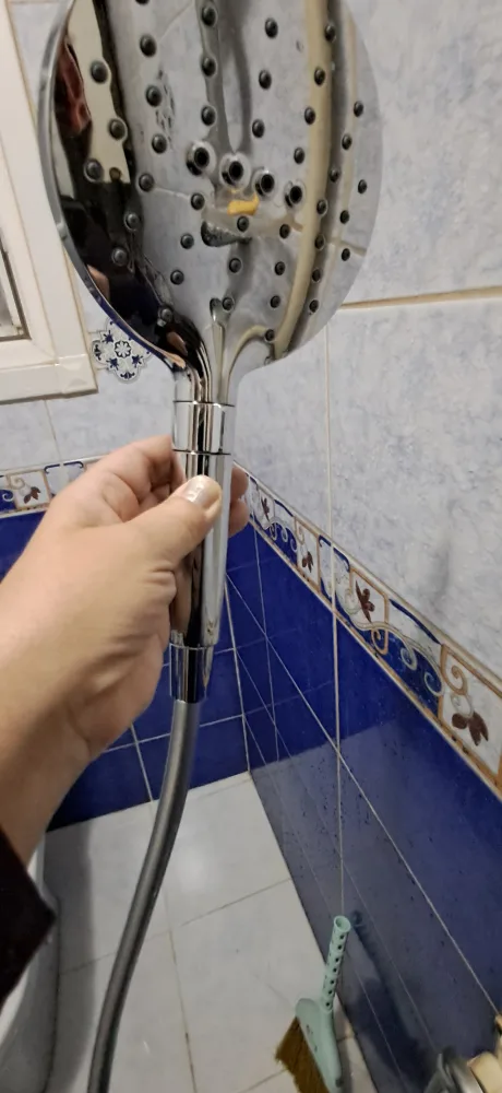 Valtemo Botega Krom Büyük Boy El Duşu Seti + NeoFlex PVC Patlamaz Hortumlu (VS-7618) müşteri fotoğrafı