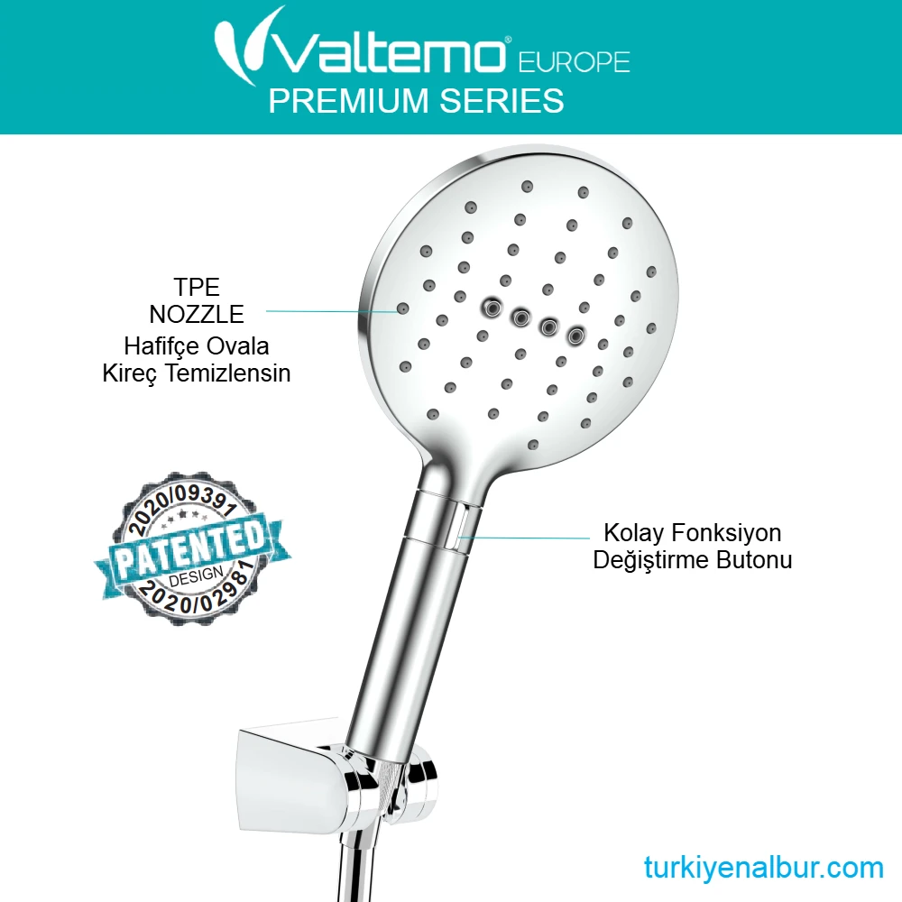 valtemo-botega-neoflex-pvc-patlamaz-hortumlu-el-dusu-seti-vs-7918 Valtemo Botega NeoFlex Pvc Hortumlu El Duşu Seti