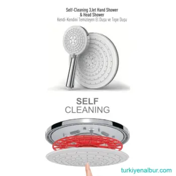 Valtemo Selfio Krom Beyaz Duş Başlıkları