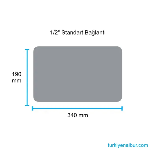 Valtemo Selfio Krom Kireç Kırıcılı Dikdörtgen Tepe Duş Başlığı 190x340 mm (VS-9985) 34 Valtemo Selfio VS-9985 Duş Başlığı Ölçüleri, Boyutu