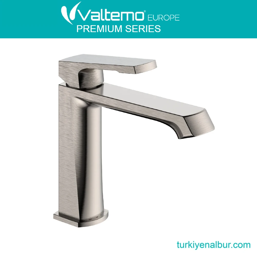 valtemo-valentini-fırcali-nikel-lavabo-bataryasi-vm-2401 Valtemo Valentini Fırçalı Nikel Lavabo Bataryası