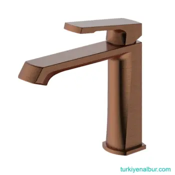 Valtemo Valentini VM-2402 Brushed Bronze Lavabo Bataryası - Bakır Görünümlü