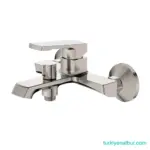 Valtemo Valentini VM-2411 Brushed Nickel (Fırçalı Nikel) Banyo Bataryası