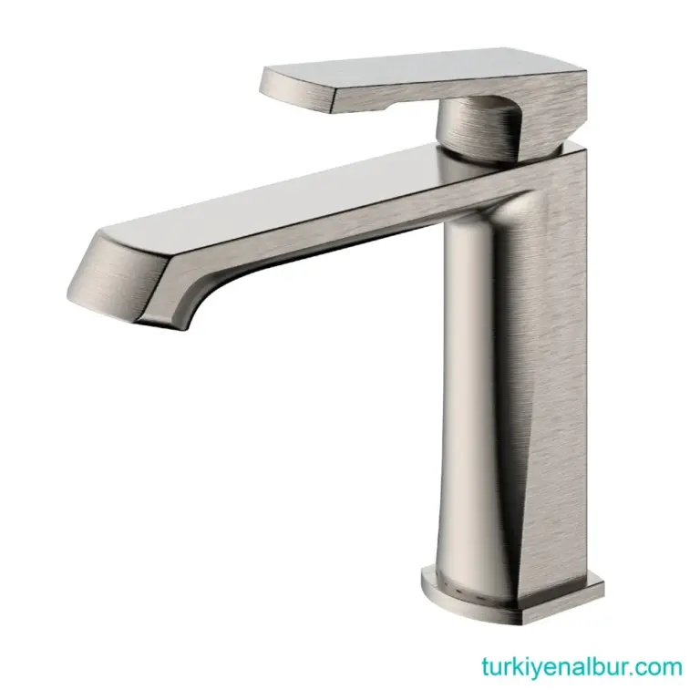 Valtemo Valentini Brushed Nickel Lavabo Bataryası Ayarlanabilir Perlatörlü  (VM-2401)