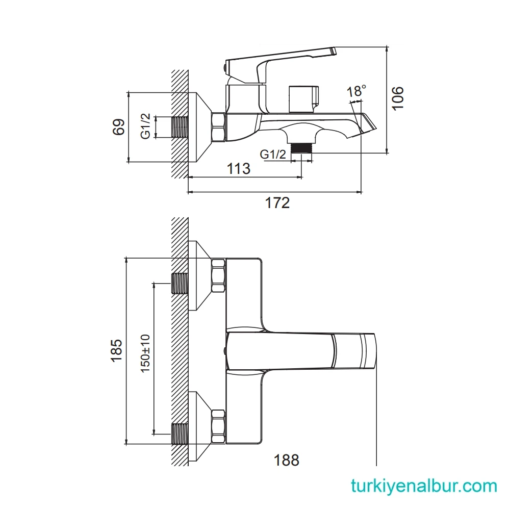 valtemo-vm-2411-banyo-bataryasi-olculeri-boyutu Valtemo Valentini VM-2411 Brushed Nickel Banyo Bataryası Ölçüleri ve Boyutları