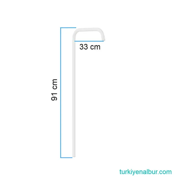 Beyaz Duş Seti Borusu Yağmurlama Robot ve Tepe Duş Sistemleri İçin Valtemo VS-462 85 Valtemo VS-462 Duş Seti Borusu Ölçüleri ve Boyutu