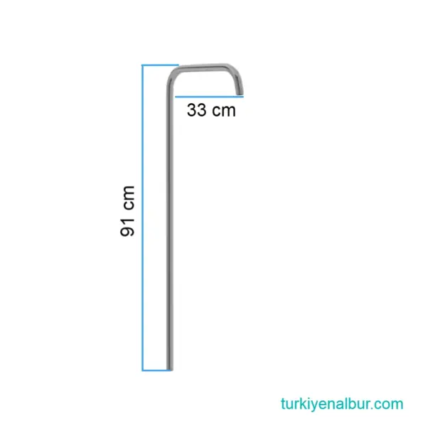 Art Gray (Antrasit) Tepe Duş Seti Borusu - Valtemo VS-467 85 Valtemo VS-467 Antrasit Duş Seti Borusu Ölçüleri ve Boyutu