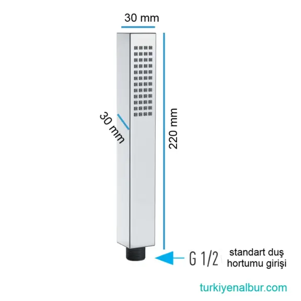 Valtemo VS-9014 Fineo Krom El Duşu Ölçüleri, Boyutu - turkiyenalbur.com