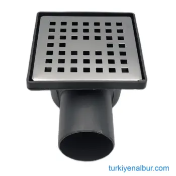 Romena RM-6010 10x10 cm Metal 50 'lik Yandan Çıkışlı Yer Süzgeci