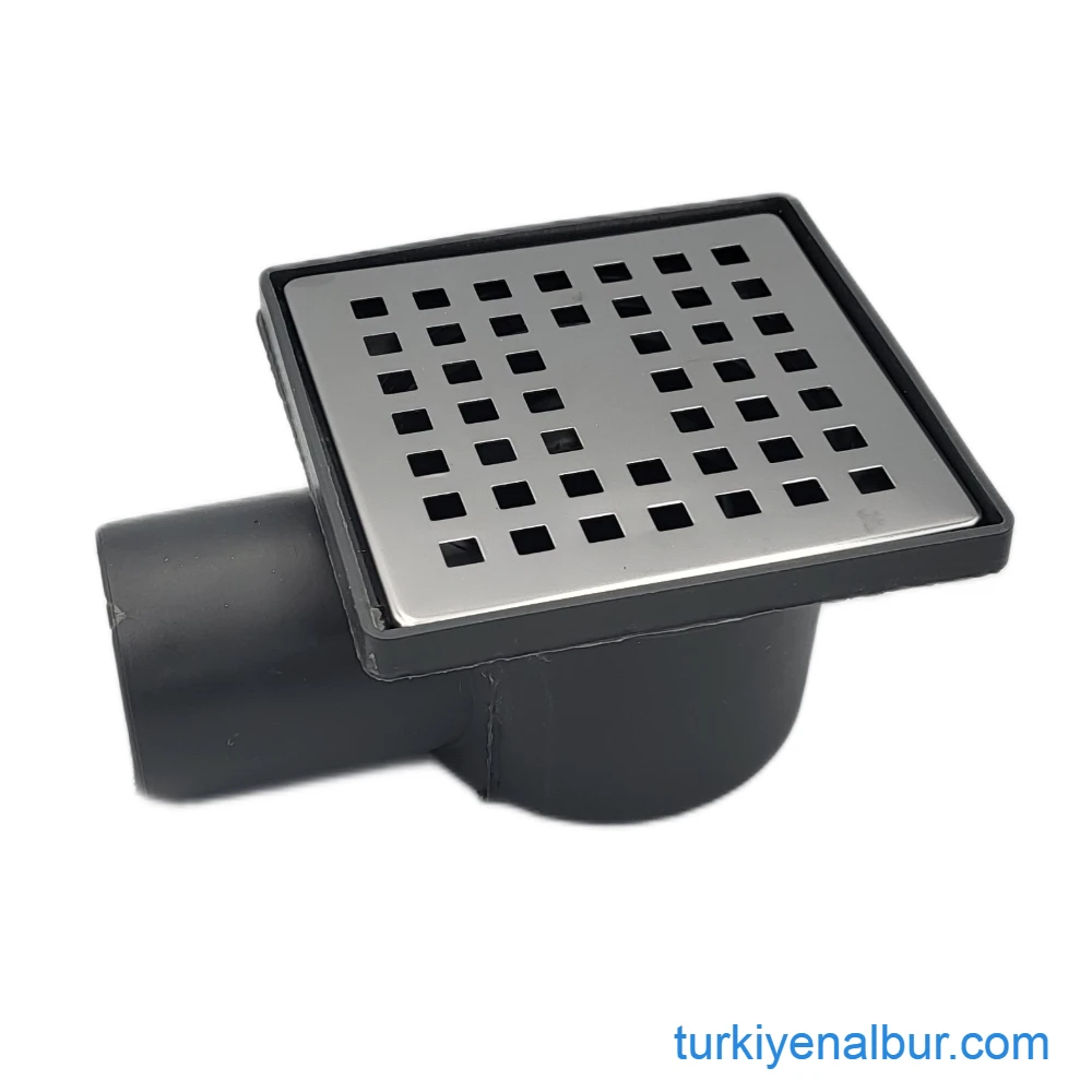 metal-izgarali-10x10-50-lik-yandan-cikisli-yer-suzgeci Metal Izgaralı 10x10 cm Ölçülerinde 50'lik Yandan Çıkışlı Yer Süzgeci