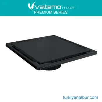 Paslanmaz Çelik Siyah Yer Süzgeci Banyo Gideri Düz Metal Görünümlü