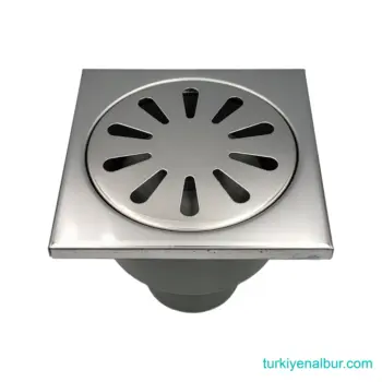 Romena RM-6006 Krom Izgaralı Yer Süzgeci 10x10 Alttan Çıkış Yuvarlak Model