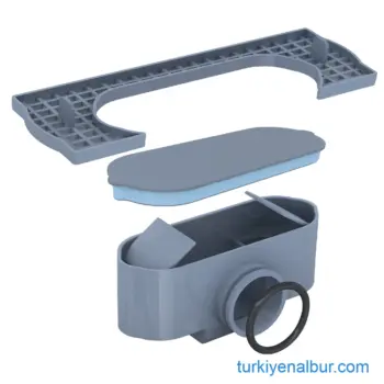 Valtemo VLD-507825 Duş Kanalı Klapeli Koku Tutucu Set, Koku Önleyici Sifon Aparatı