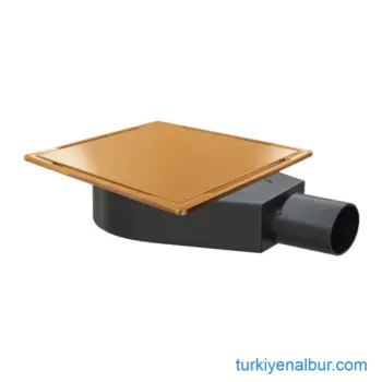 Valtemo Inox-S Trendy 15x15 Paslanmaz Sifonlu Gold Yer Süzgeci ve Banyo Gideri