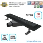 60 cm Siyah Lineer Duş Kanalı - Valtemo Starline Base Black