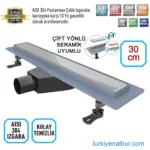 Valtemo Starline Trendy 30 cm Çift Yönlü Seramik Uyumlu Lineer Duş Kanalı