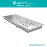 Valtemo Uniqline Base 12x30 Alttan Çıkış Paslanmaz Yer Süzgeci