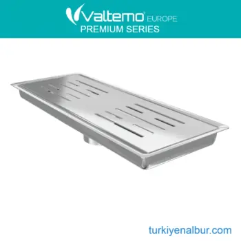 Valtemo Uniqline Base 12x30 Alttan Çıkış Paslanmaz Yer Süzgeci