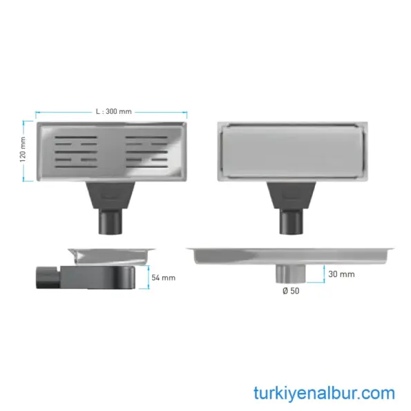 Valtemo Uniqline Base 12x30 cm Olçü ve Boyut Bilgileri