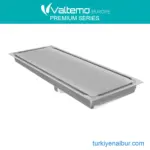 Valtemo Uniqline-s Trendy 12x30 cm Alttan Çıkış Paslanmaz İnox Yer Süzgeci