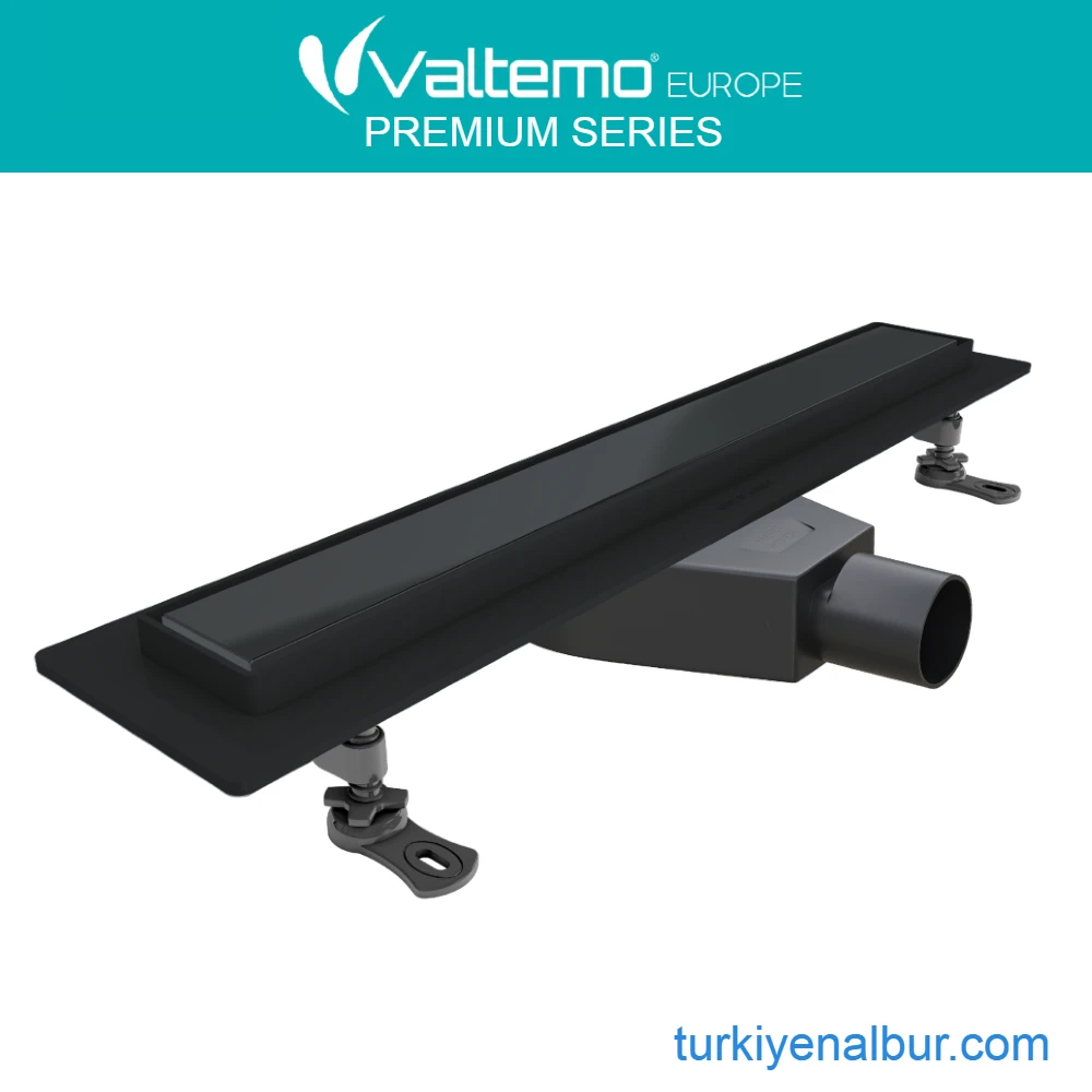 vlatemo-siyah-gizli-giderli-seramik-uyumlu-dus-kanali Valtemo Siyah Gizlik Giderli, Seramik Uyumlu, Çift Yönlü Duş Kanalı