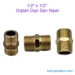 1/2 x 1/2 Sarı Nipel - Uzatma Ara Bağlantı Ekleme Aparatı (RM-9522) 29 1-2-x-1-2-sari-nipel-rm-9522