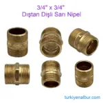 3/4 x 3/4 Sarı Nipel