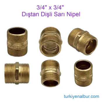 3/4 x 3/4 Sarı Nipel