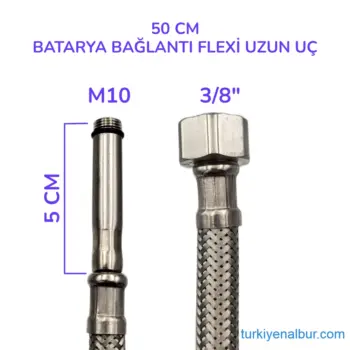 50 Cm Batarya Bağlantı Flexi Uzun Uçlu