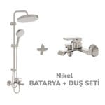 Fırçalı Nikel Bataryalı Duş Seti