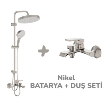 Fırçalı Nikel Bataryalı Duş Seti