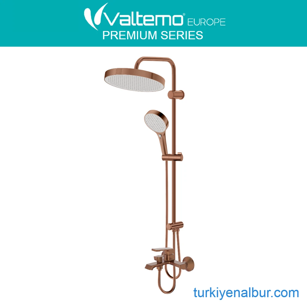 valtemo-valentini-brushed-bronze-bataryali-yagmurlama-dus-seti-vs-3195 Valtemo Valentini Brushed Bronze Bataryalı Yağmurlama Duş Seti