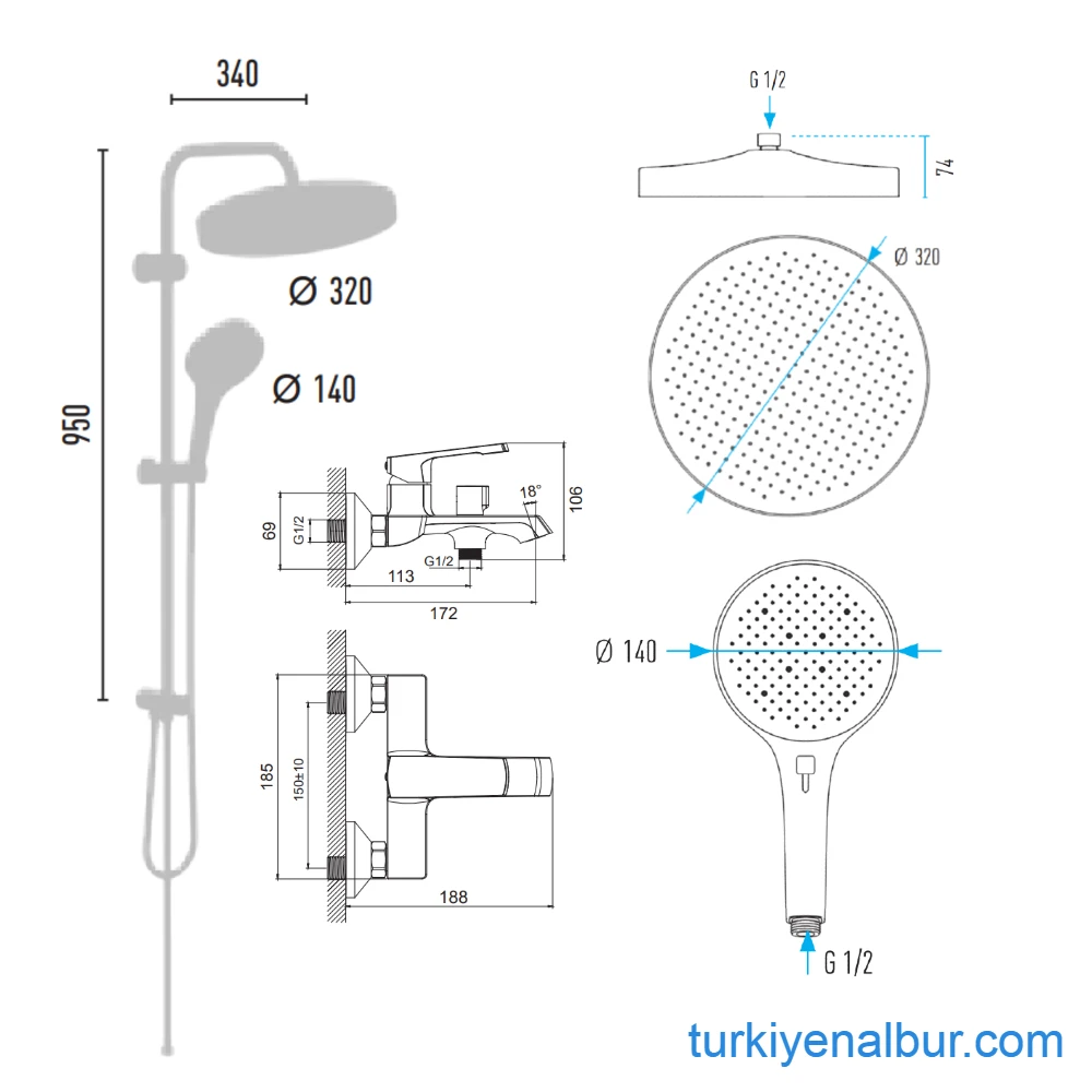 valtemo-vs-3195-valtentini-brushed-bronze-bataryali-rain-dus-seti-olculeri-boyutu Valtemo VS-3195 Valentini Duş Seti Ölçüleri Boyutu