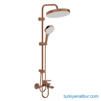 Valtemo VS-3195 Valentini Fırçalı Bronz Bataryalı Duş Seti